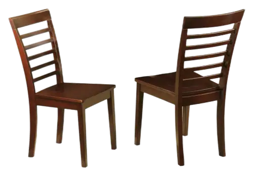East West Furniture Milan Ladder Back Dining Chairs