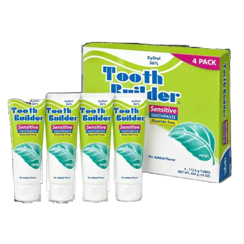 Squigle Tooth Builder Unflavored Toothpaste, 4 Pack