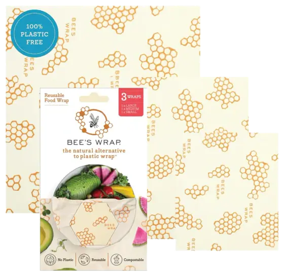 Bee’s Wrap Beeswax Food Wraps (3-Pack, Honeycomb)
