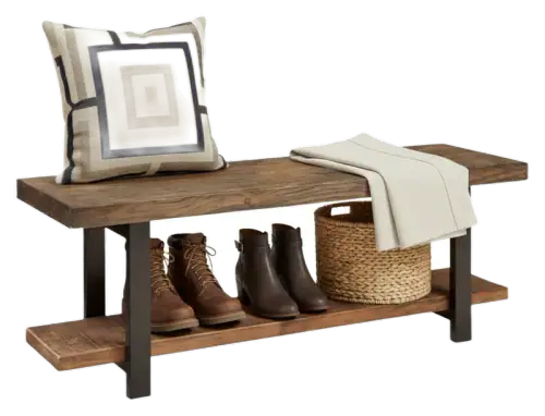 Alaterre Furniture Pomona Solid Wood Storage Bench