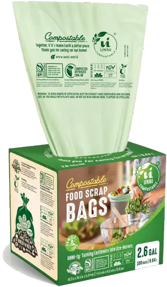 UNNI 2.6-Gallon Compostable Bags — 100 Count