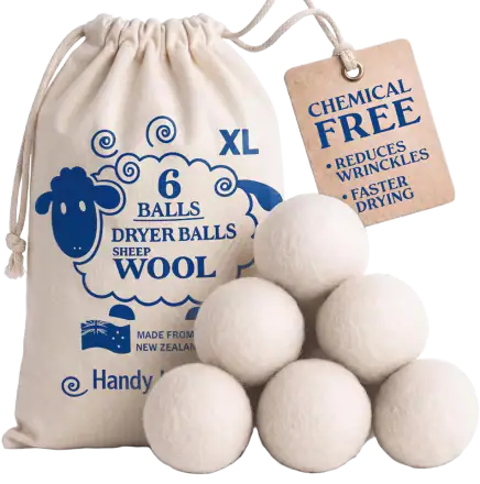 Handy Laundry Wool Dryer Balls, Natural Softener