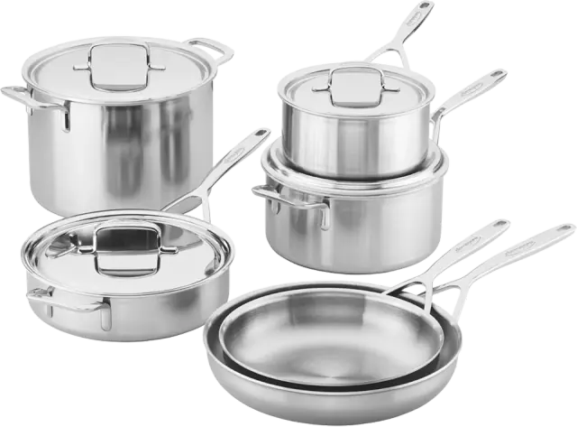 Demeyere 5-Plus Stainless Steel 10-Piece Cookware Set
