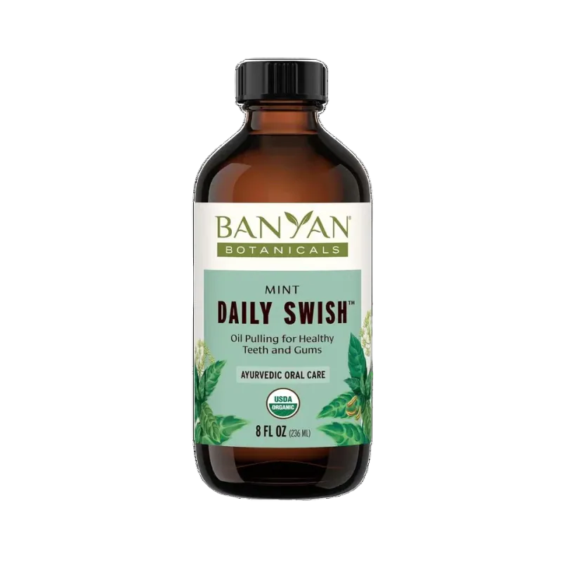 Banyan Botanicals Daily Swish Mint Oil Rinse, 8 oz