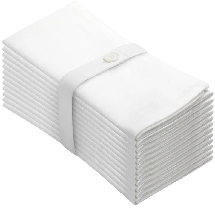 Oversized White Cotton Napkins, 20x20