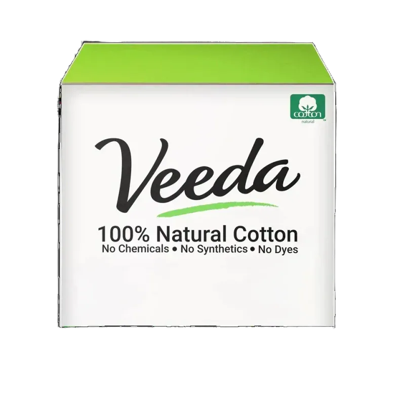 Veeda 100% Natural Cotton Tampons, Regular