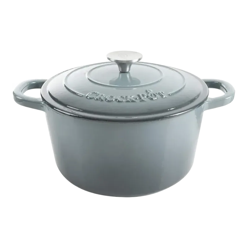 Crock-Pot Artisan 5-Qt Enameled Cast Iron Dutch Oven — Slate Gray