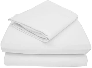 TL Care Cotton Jersey Toddler Sheet Set — White
