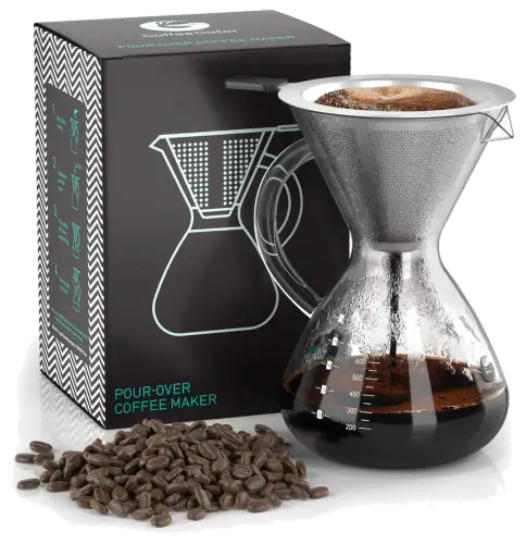 Coffee Gator 27 oz Glass Pour Over Coffee Maker