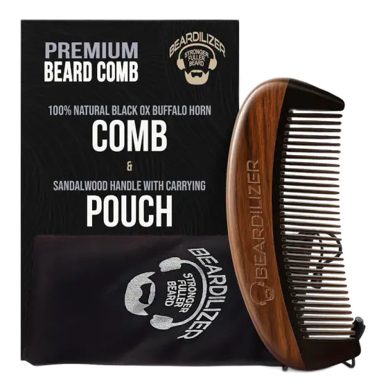Beardilizer Buffalo-Horn and Sandalwood Beard Comb
