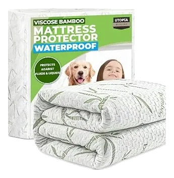Utopia Bedding Polyester-Bamboo Viscose Protector — Twin