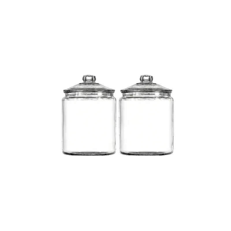 Anchor Hocking Heritage Hill 1 Gallon Glass Jars with Lids, Set of 2