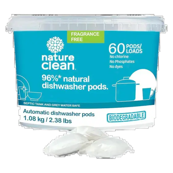 Nature Clean Unscented Automatic Dishwasher Pacs, 60 Count