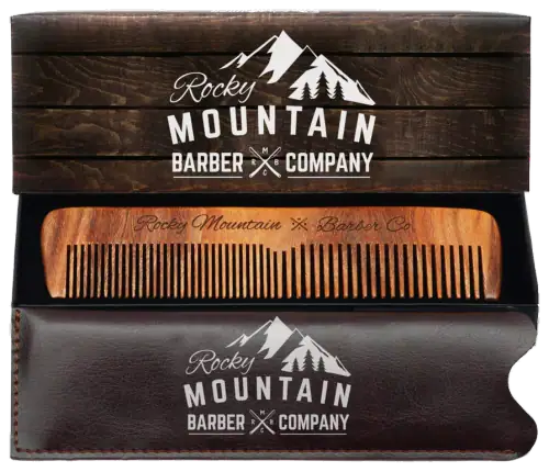 Rocky Mountain Barber Company Craftsman Wooden Comb — HC-30