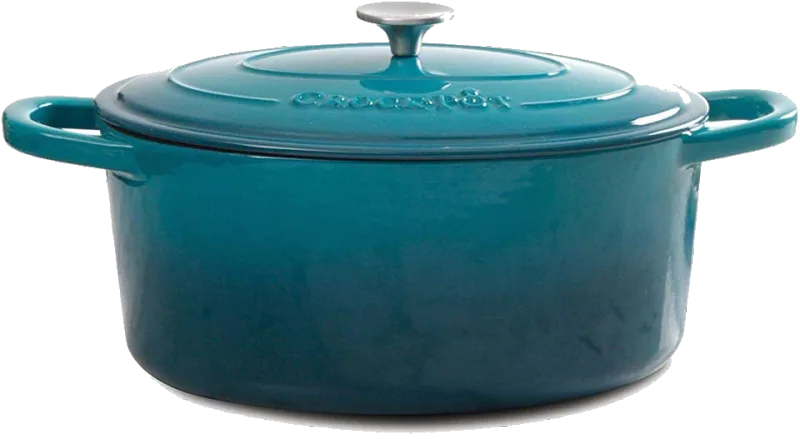 Crock-Pot Artisan 7-Qt Enameled Cast Iron Dutch Oven — Teal Ombre