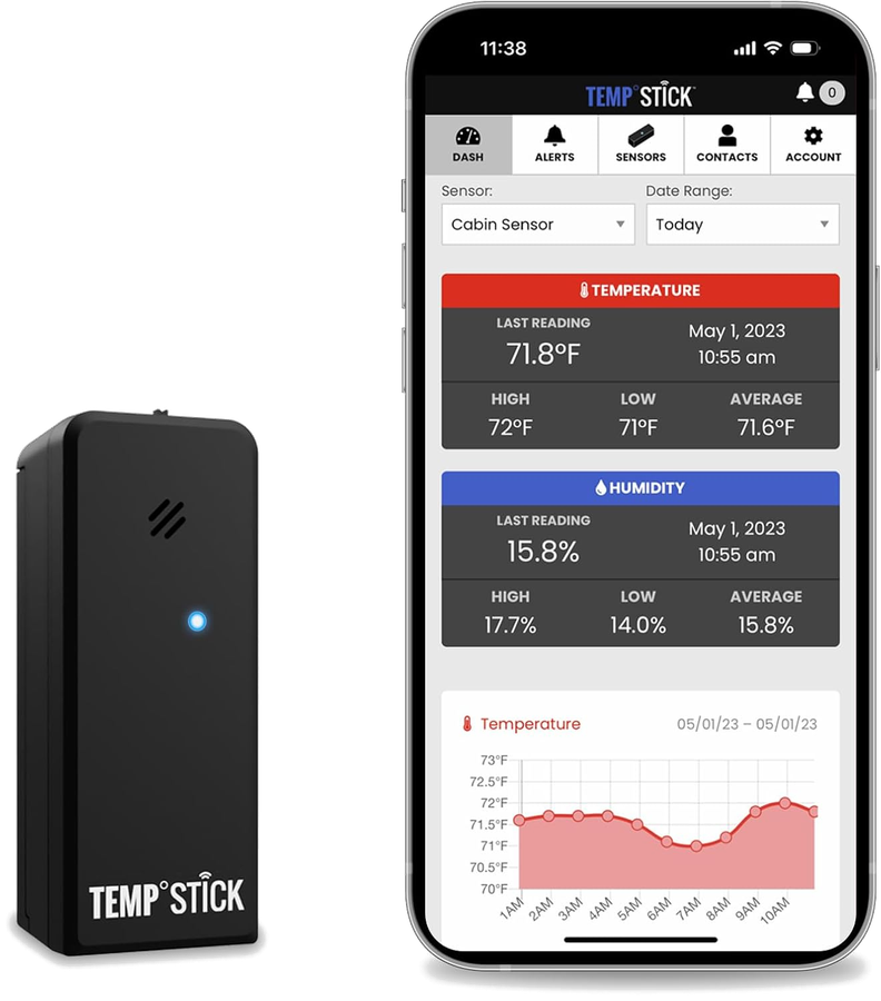 Temp Stick Remote WiFi Temperature and Humidity Sensor