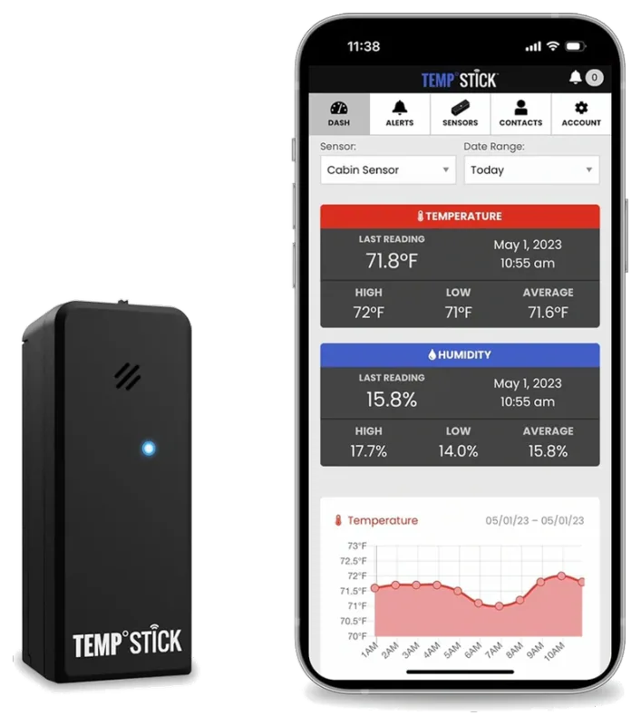 Temp Stick Wi-Fi Temperature and Humidity Sensor