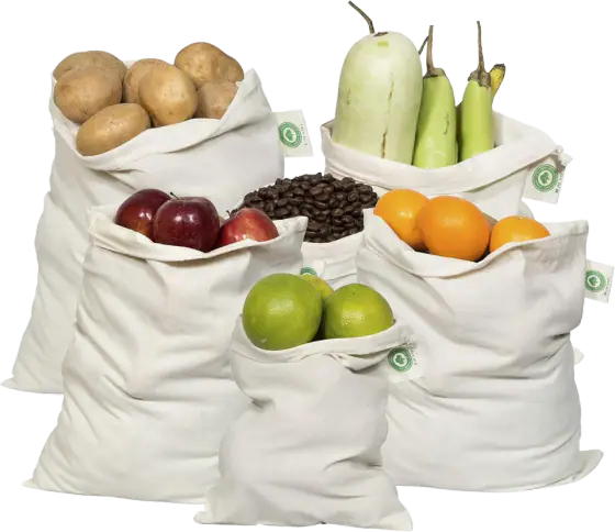 Reusable Produce Bags Cotton Washable - Organic Cotton
