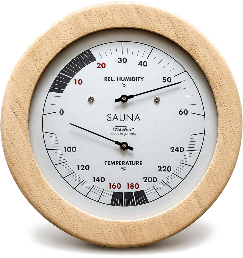 Fischer 196TH-03F Sauna Thermometer and Hygrometer