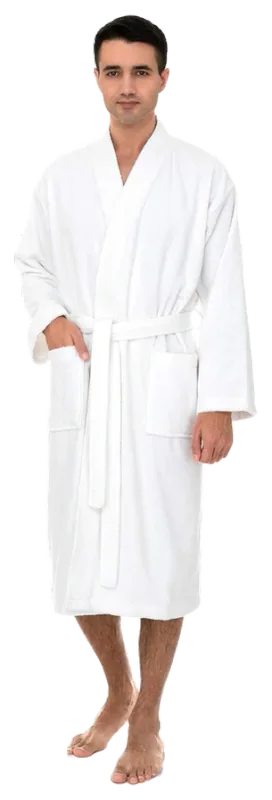 TowelSelections Men's Cotton Terry Kimono Bathrobe
