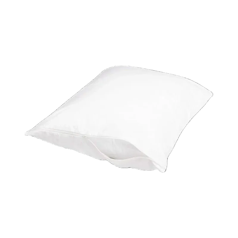 Amazon Basics Cotton Zippered Pillow Protector, White Standard