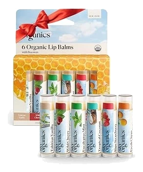 Sky Organics Organic Lip Balm, 6 Flavors