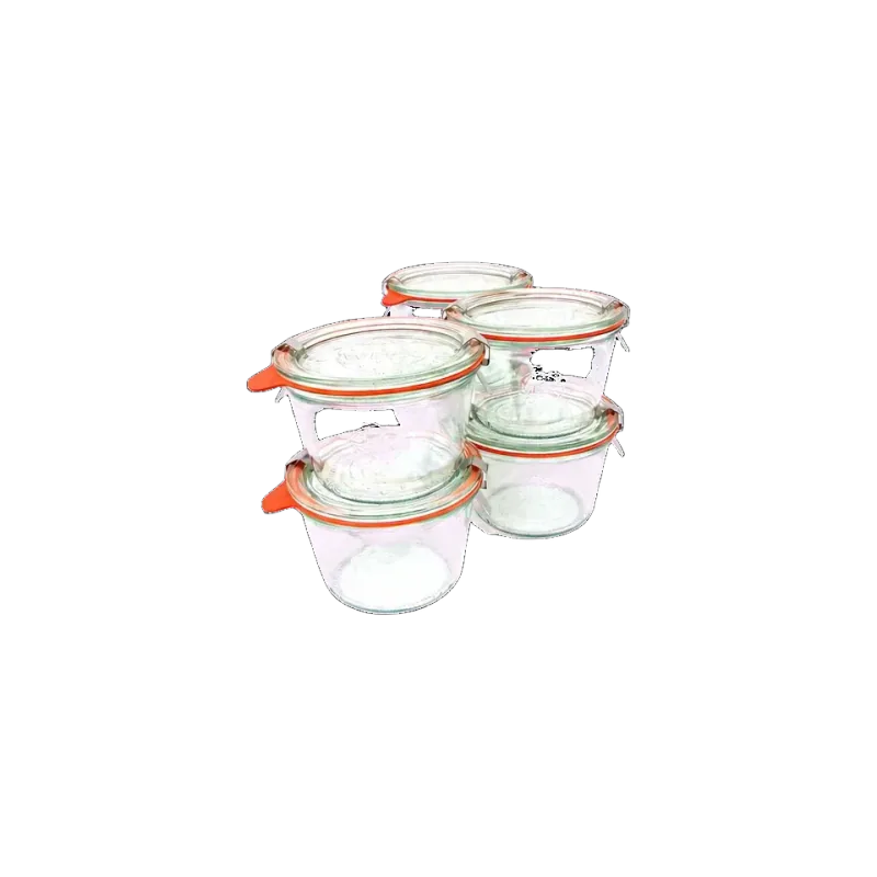 WECK 741 0.25 Liter Mold Jars with Lids, Set of 6