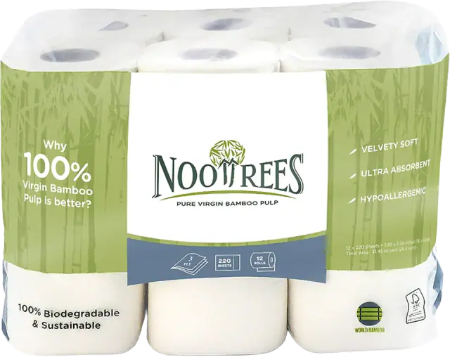 NooTrees Bamboo Toilet Paper, 3-Ply, Tree-Free