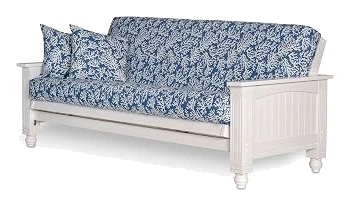 Nirvana Cottage Full Futon Frame — Satin White