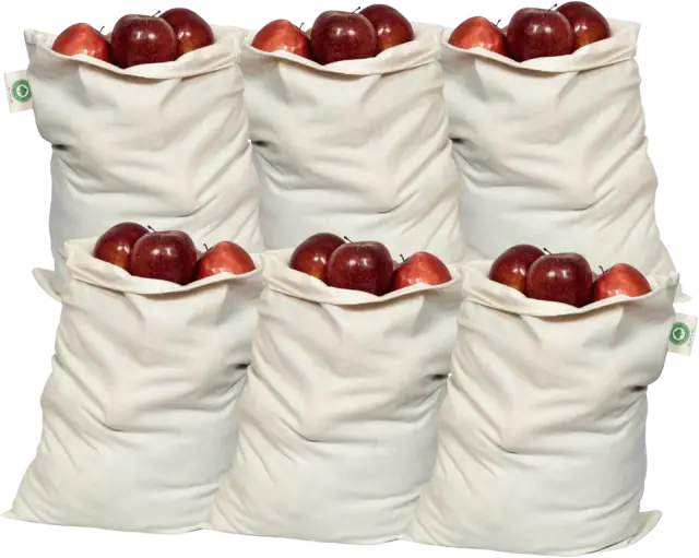 Bulk Food Storage Bags, 100% Organic Cotton Drawstring