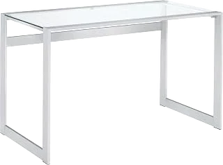 Coaster Hartford 47-Inch Glass and Metal Desk — Chrome