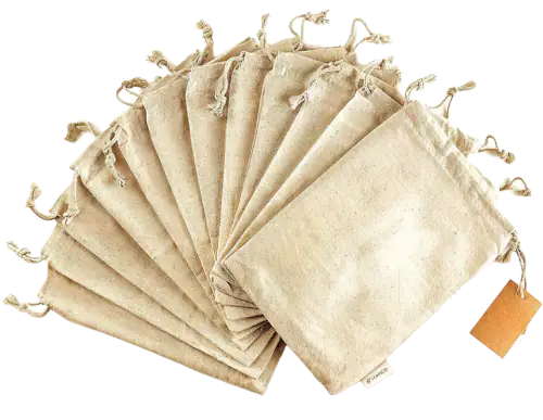 Organic Cotton Reusable Produce Bags - Small (12 Pack)