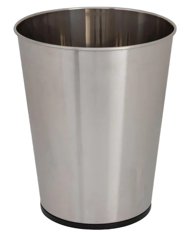 Bath Bliss 5 Liter Small Wastebasket, Stainless Steel
