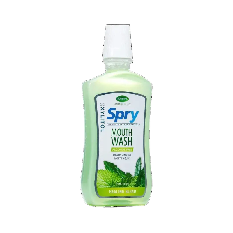 Spry Xylitol Mouthwash, Herbal Mint