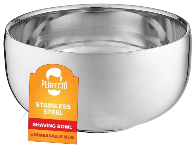 Perfecto Stainless Steel Shaving Soap Bowl