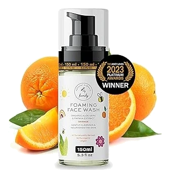 The Natural and Organic Family Kids Foaming Face Wash — Orange