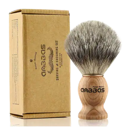 Anbbas Badger-Hair Shaving Brush, Manchurian Ash Handle
