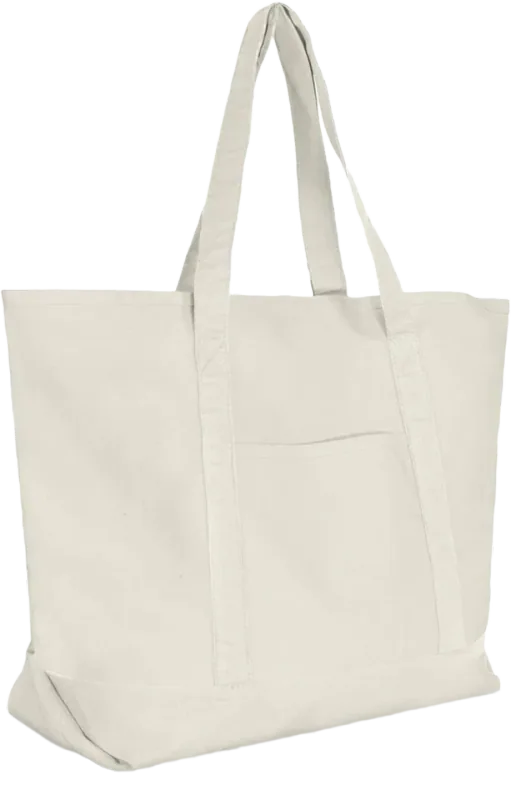 Heavy Duty Cotton Canvas Tote Bag (Zippered)