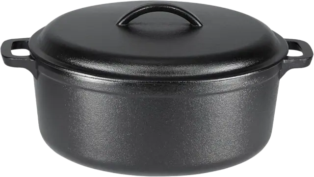 Amazon Basics Pre-Seasoned Cast Iron Dutch Oven