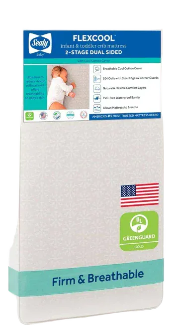 Sealy Baby Flex Cool 2-Stage Crib Mattress