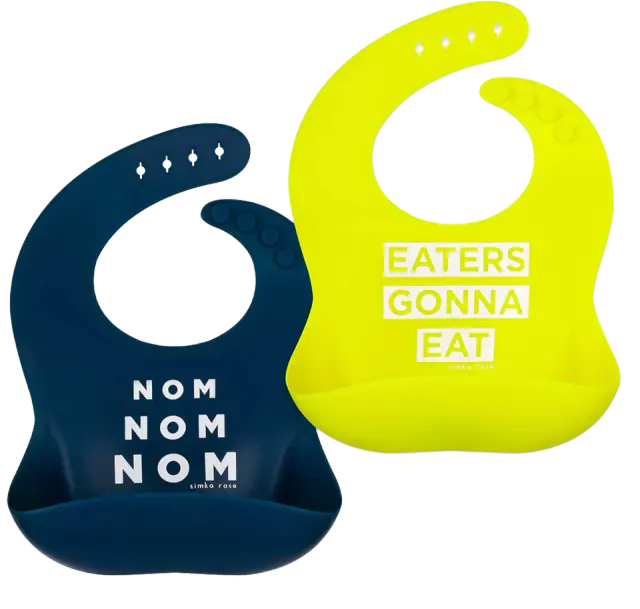 Simka Rose Silicone Baby Bib with Food Catcher