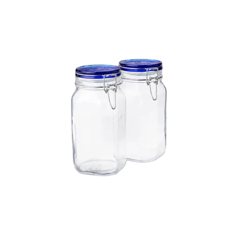 Bormioli Rocco Fido 50.75-Ounce Glass Storage Jars, Set of 2