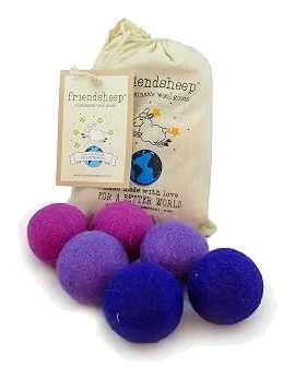 Friendsheep Wool Pet Balls, Purple Rain, 1.5 in, 6-Pack