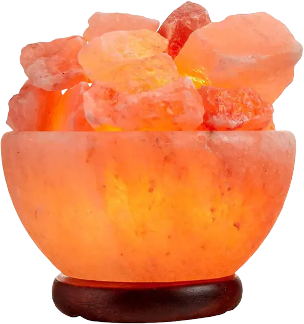 Himalayan Salt Lamp Bowl with Crystal Chunks