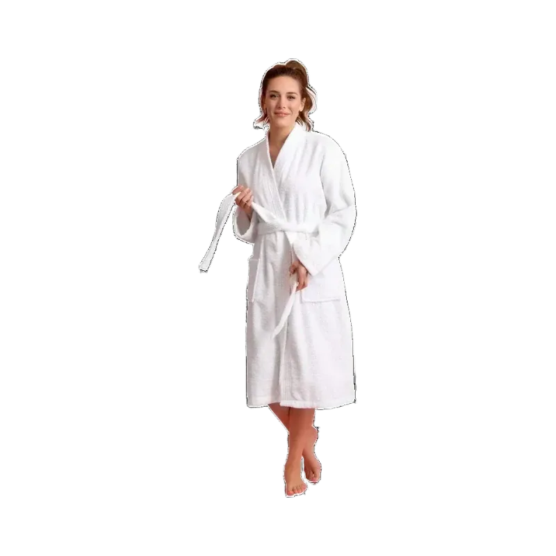 Soft Touch Linen Women's Cotton Terry Kimono Bathrobe