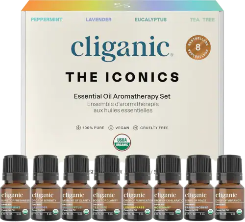 Cliganic Organic Aromatherapy Essential Oil Set
