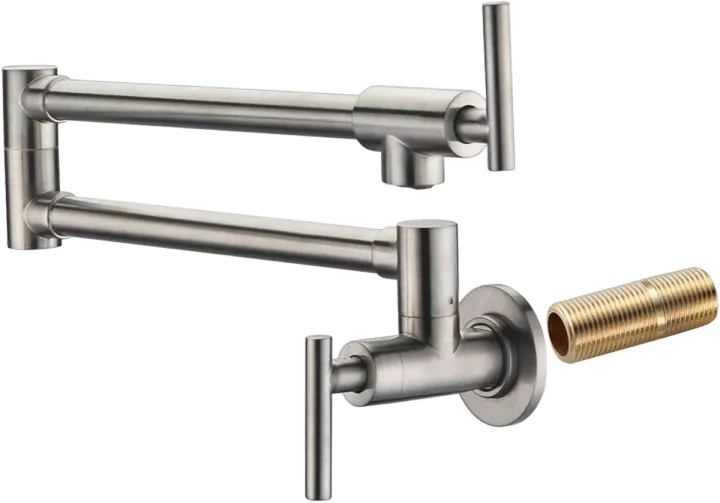 SUMERAIN Wall-Mount Pot Filler Faucet, Brushed Nickel