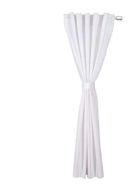 Lightnpro White Cotton Curtains 96 Inches Long