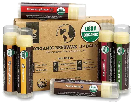 Earth's Daughter Organic Lip Balm, 6 Flavors
