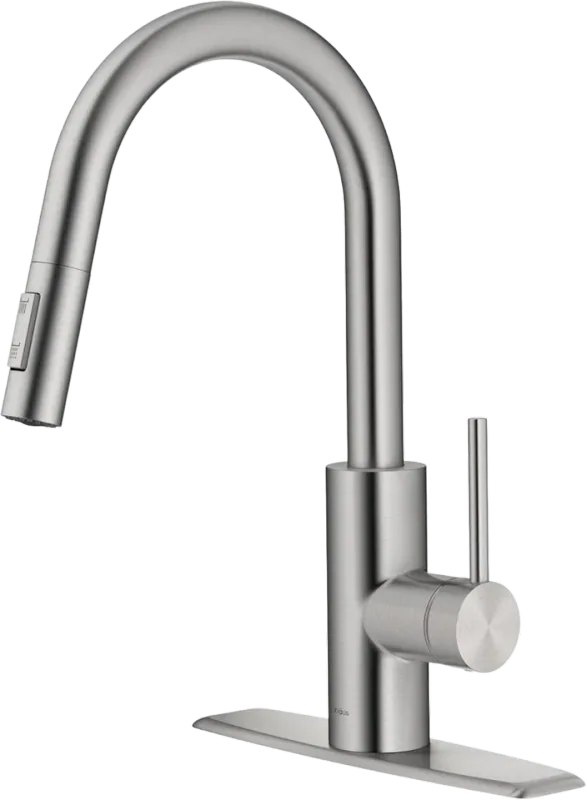 KRAUS Oletto Pull-Down Kitchen Faucet — Stainless Steel